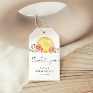 Minima Lemon Bridal Shower Thank you Favor Tags