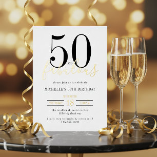 Minimal 50 and Fabulous 50th Birthday Party