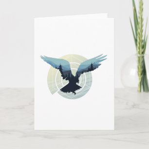 Minimal Abstract Bird Card