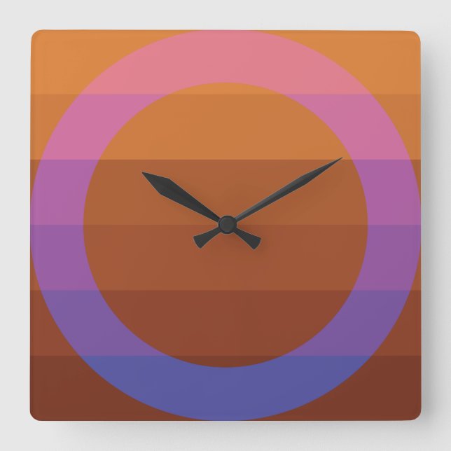 Minimal Abstract Colours Clock (Front)