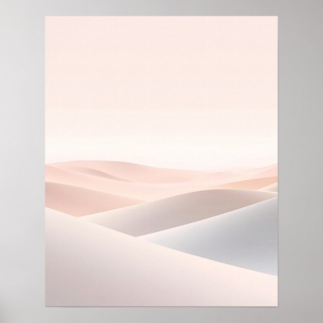 Minimal Abstract Hills Landscape Art Print (Front)