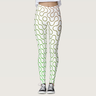 Minimal Abstract Line Pattern Leggings Modern