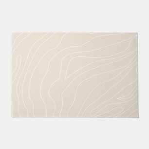 Minimal Abstract Lines Beige Doormat