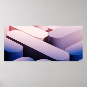 Minimal abstract mockup background. Blue and pink  Poster