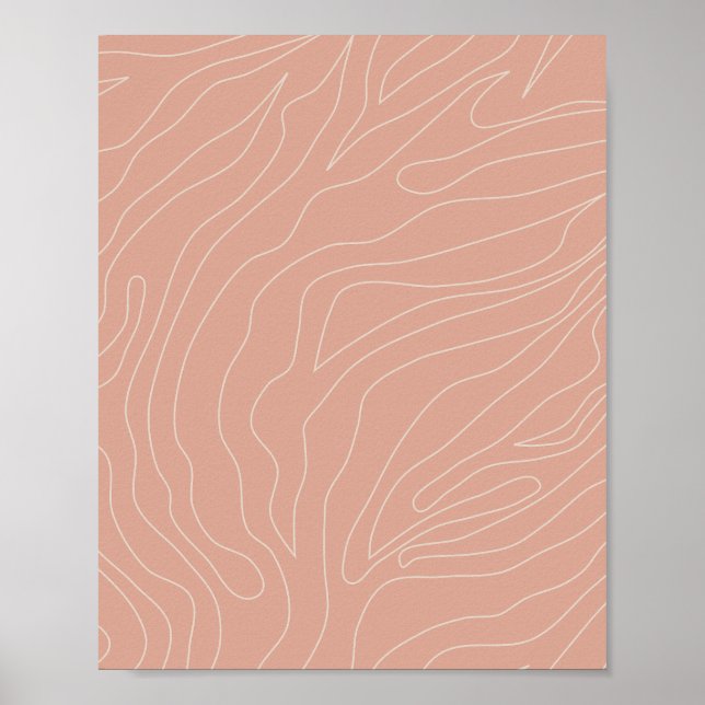 Minimal Abstract Peach Poster (Front)