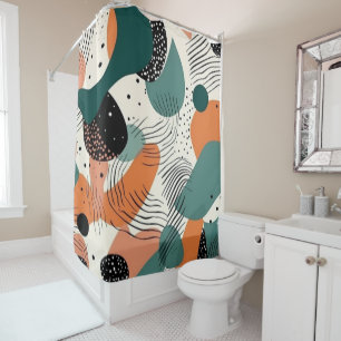 Minimal Abstract Seamless Pattern - Geometric (12) Shower Curtain