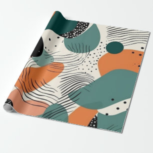 Minimal Abstract Seamless Pattern - Geometric (12) Wrapping Paper