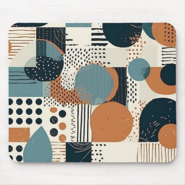 Minimal Abstract Seamless Pattern - Geometric (14) Mouse Pad (Front)