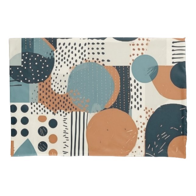 Minimal Abstract Seamless Pattern - Geometric (14) Pillowcase (Front-Left)