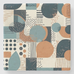 Minimal Abstract Seamless Pattern - Geometric (14) Stone Coaster