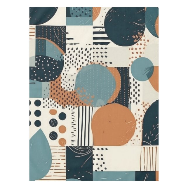 Minimal Abstract Seamless Pattern - Geometric (14) Tablecloth (Front)
