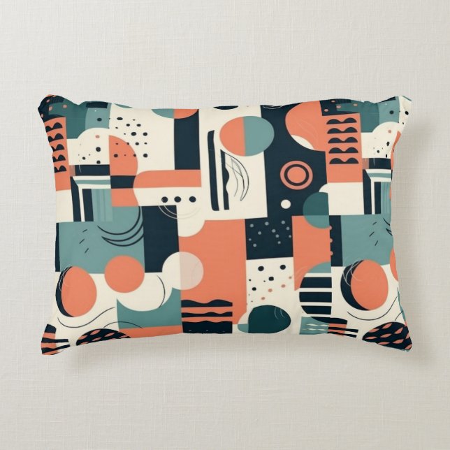 Minimal Abstract Seamless Pattern - Geometric (1) Decorative Cushion (Front)
