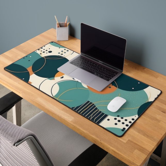 Minimal Abstract Seamless Pattern - Geometric (3) Desk Mat (Office 2)