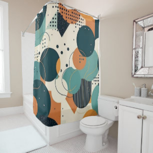 Minimal Abstract Seamless Pattern - Geometric (3) Shower Curtain