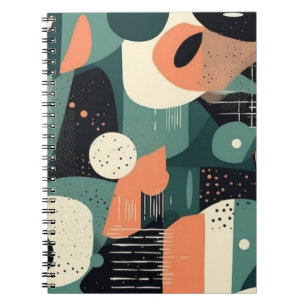 Minimal Abstract Seamless Pattern - Geometric (4) Notebook
