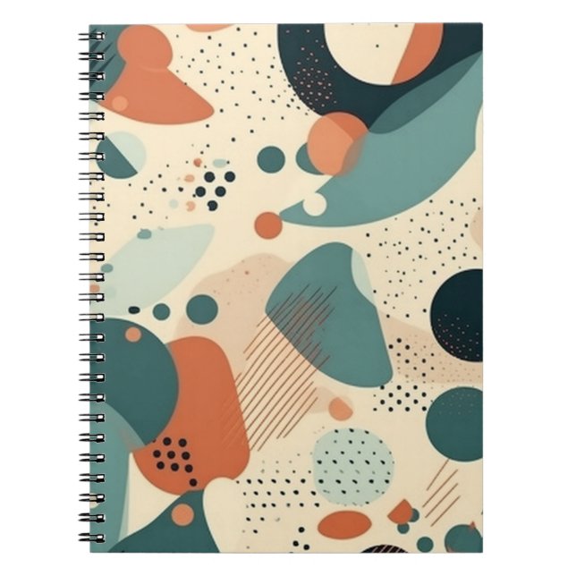 Minimal Abstract Seamless Pattern - Geometric (5) Notebook (Front)