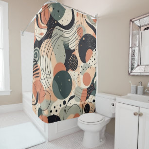 Minimal Abstract Seamless Pattern - Geometric (7) Shower Curtain