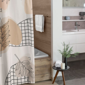 Minimal Abstract  Shower Curtain