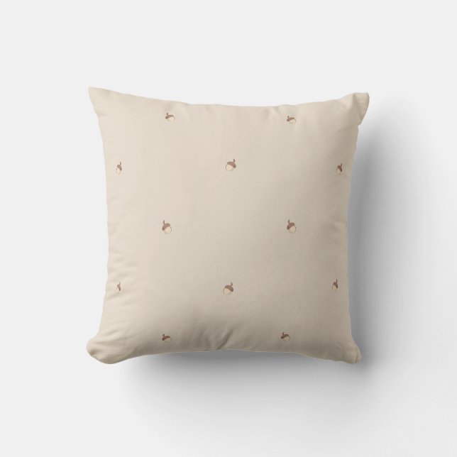 Minimal Acorn Pattern Pillow  (Front)