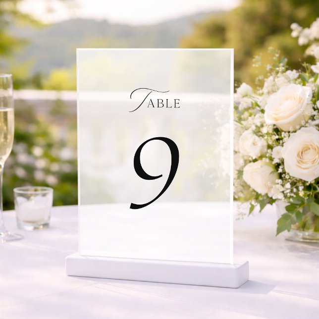 Minimal Acrylic Table Number Sign (Creator Uploaded)