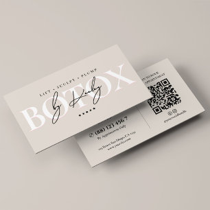 Minimal Aesthetic Nurse Injector Botox Sand Business Card