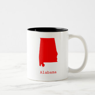 Minimal Alabama United States Two-Tone Coffee Mug