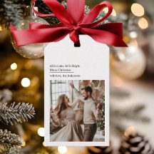 Minimal All Is Calm All Is Bright Christmas Photo 