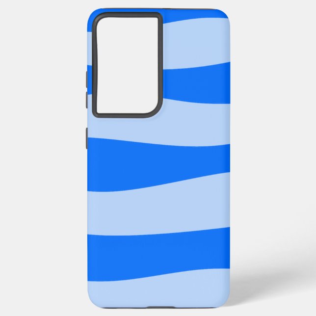 Minimal alternating blue samsung galaxy s21 ultra case (Back)
