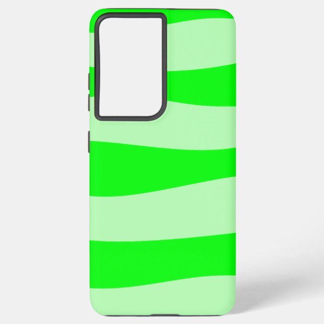 Minimal alternating green samsung galaxy s21 ultra case (Back)