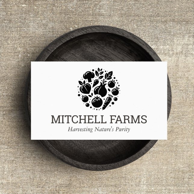 Minimal and Bold Vegetables Logo for Farmers Business Card (Creator Uploaded)