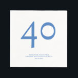 Minimal and Chic 40th Birthday Party Napkin<br><div class="desc">40th Birthday Party</div>