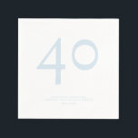 Minimal and Chic 40th Birthday Party Napkin<br><div class="desc">40th Birthday Party</div>