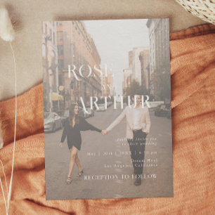 Minimal and chic black and white invitation