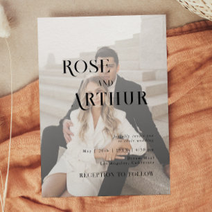 Minimal and chic black and white invitation