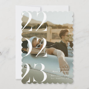 Minimal and chic black and white Save the date Invitation