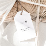 Minimal and Chic | Black and White Wedding Gift Tags<br><div class="desc">These elegant,  modern wedding favour gift tags feature a simple black and white text design that exudes minimalist style. Add your initials or monogram to make them completely your own.</div>