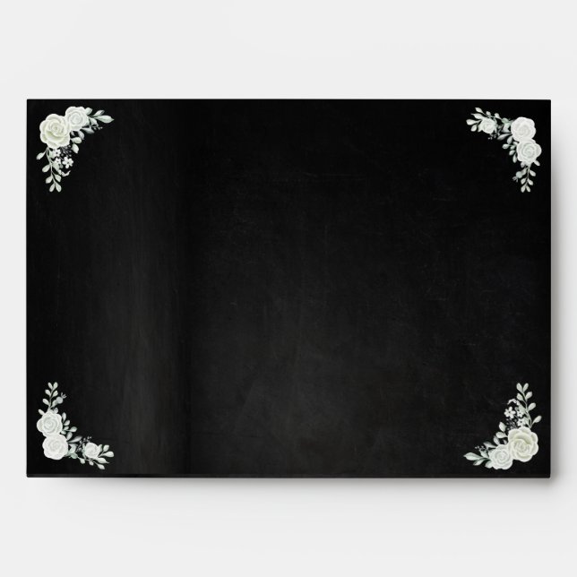 Minimal and Chic | Black Wedding Envelope (Front)