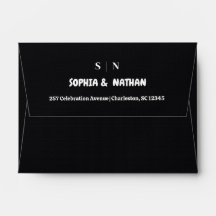 Minimal and Chic | Black Wedding Envelope