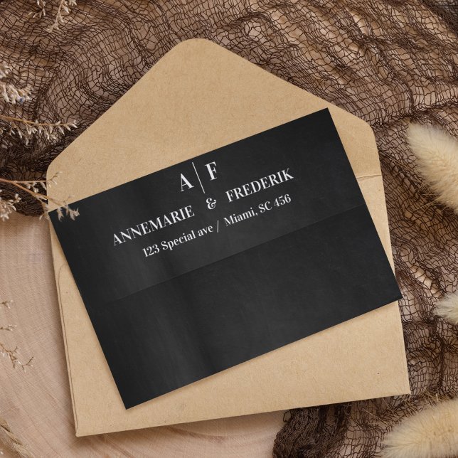 Minimal and Chic | Black Wedding Envelope (Creator Uploaded)