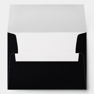 Minimal and Chic Black Wedding Envelope