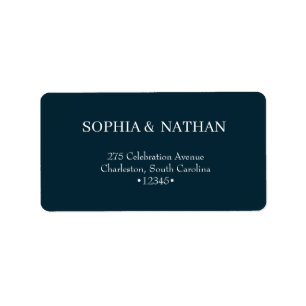 Minimal and Chic Black Wedding Label
