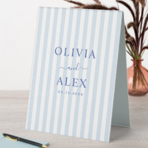Minimal and Chic Blue French Personalised Wedding