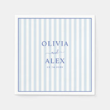 Minimal and Chic Blue French Personalised Wedding