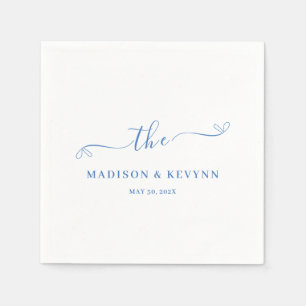 Minimal and Chic   Blue Wedding Napkins