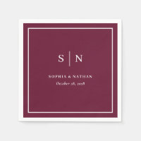Minimal and Chic Border | Burgundy Wedding