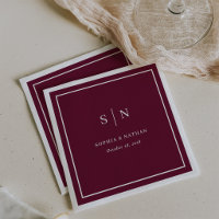 Minimal and Chic Border | Burgundy Wedding
