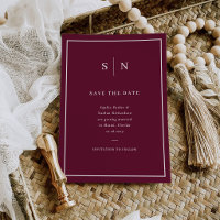 Minimal and Chic | Burgundy Border Wedding