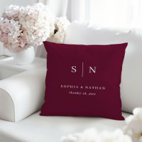 Minimal and Chic Burgundy | Wedding Monogram