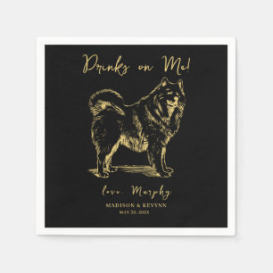  Minimal and Chic   Dog Wedding Napkins