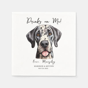 Minimal and Chic Dog Wedding Napkins